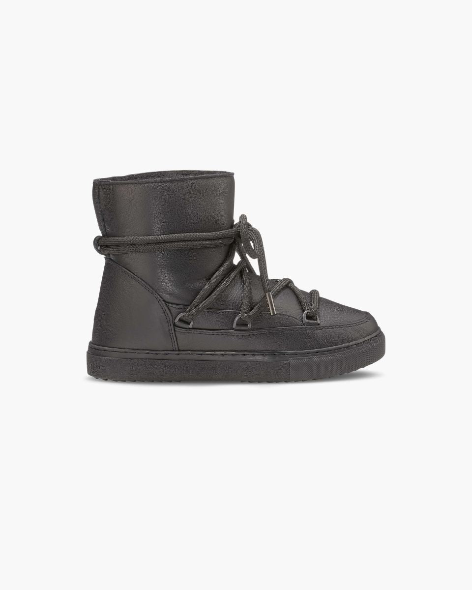 Full Leather Wedge Black Sko