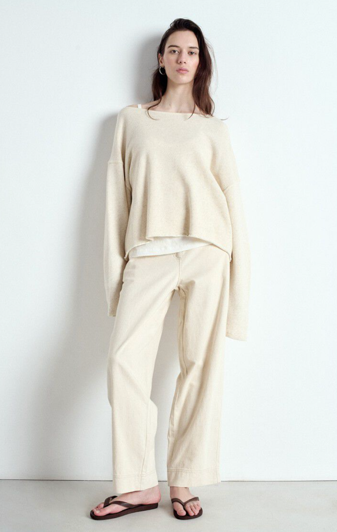 Itonay Sweater Ecru Melange Gensere