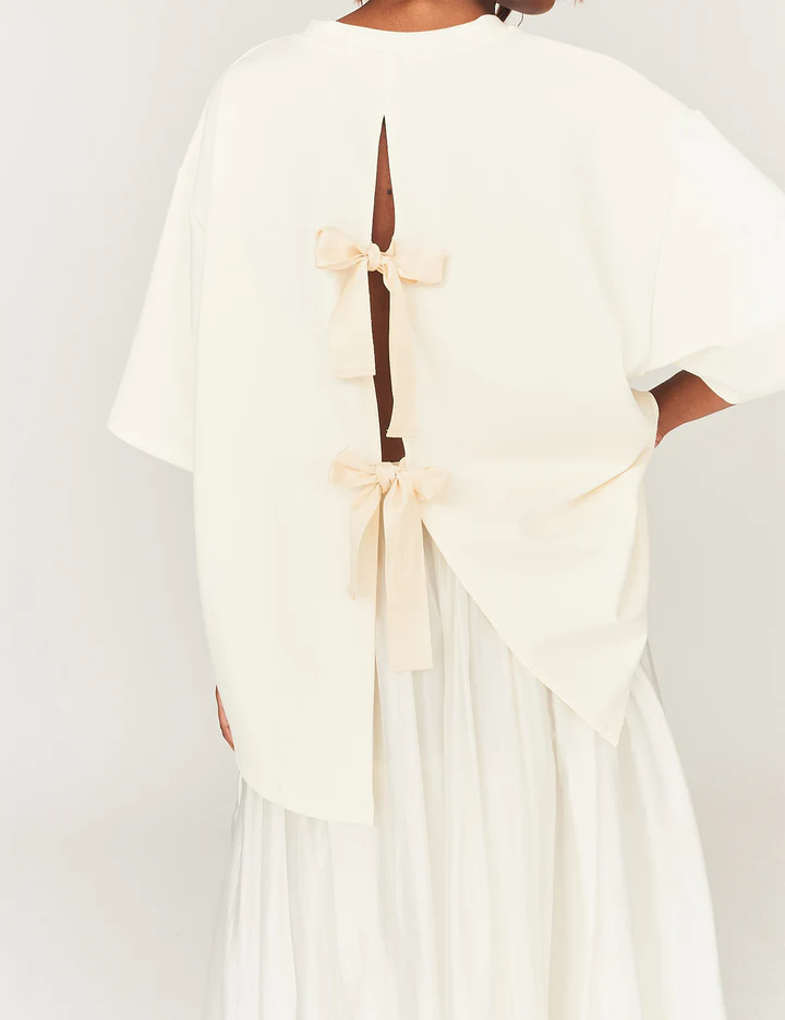 Bluser | Bow Tee Cream