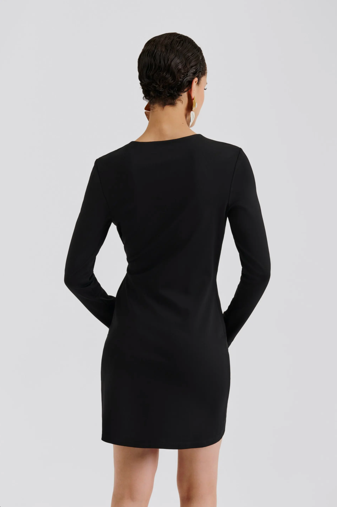 Mailey Jersey Brooch Mini Dress Black Kjoler