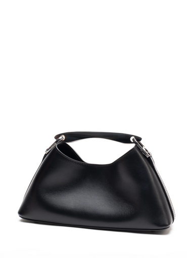Vesker | Mini Boomerang Leather Black Silver