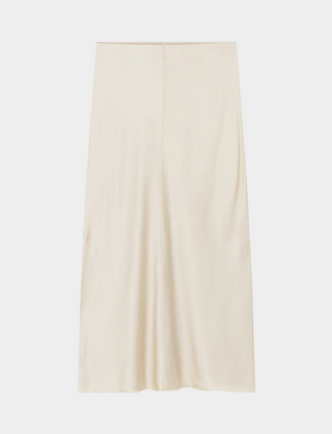 Skjørt | Pine - Viscose Sateen Stretch