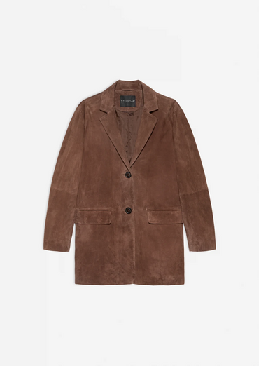 Blazere | Riva Suede Blazer Marrone