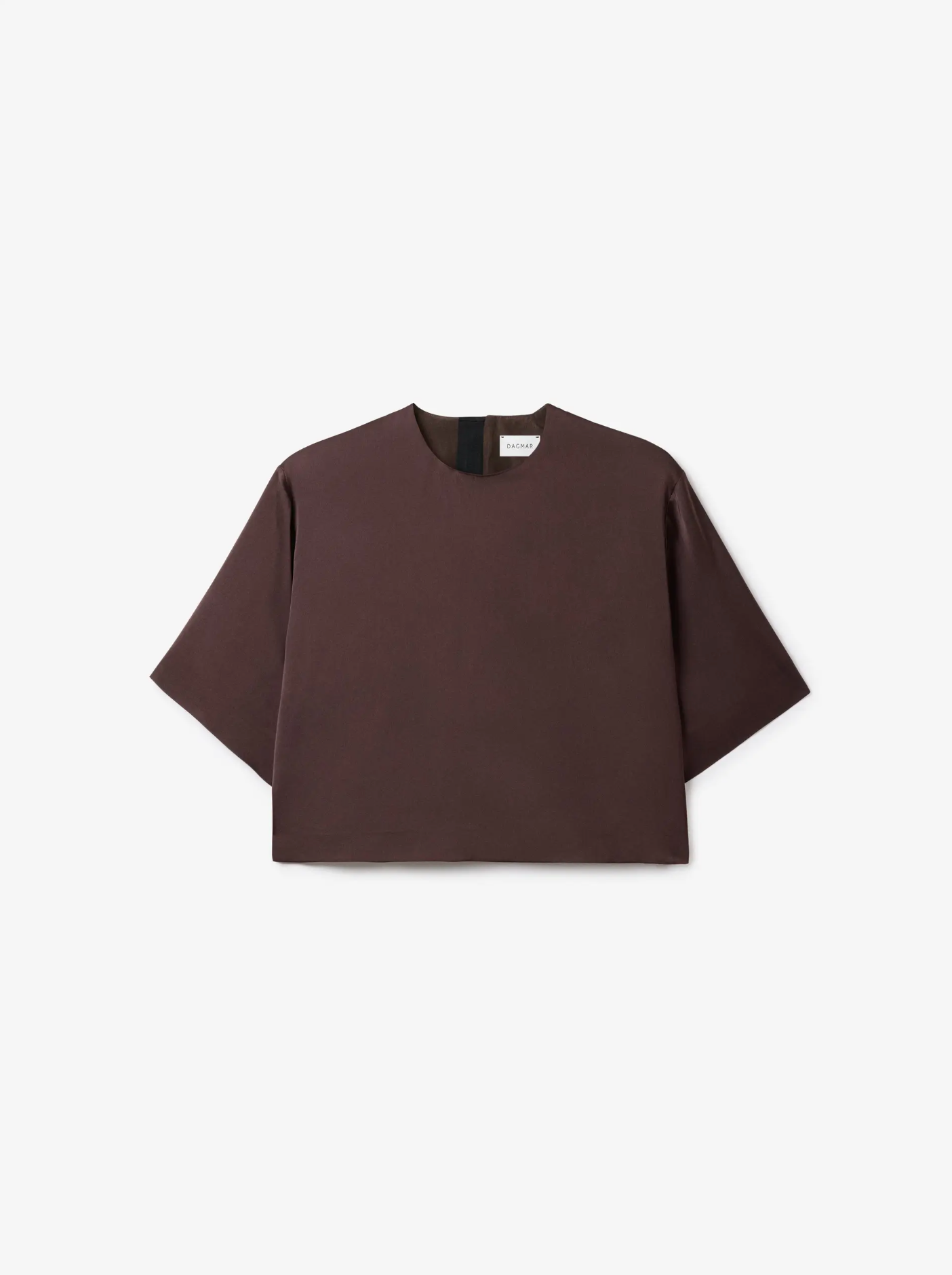 Woven Fluid T-shirt Chocolate Brown Bluser