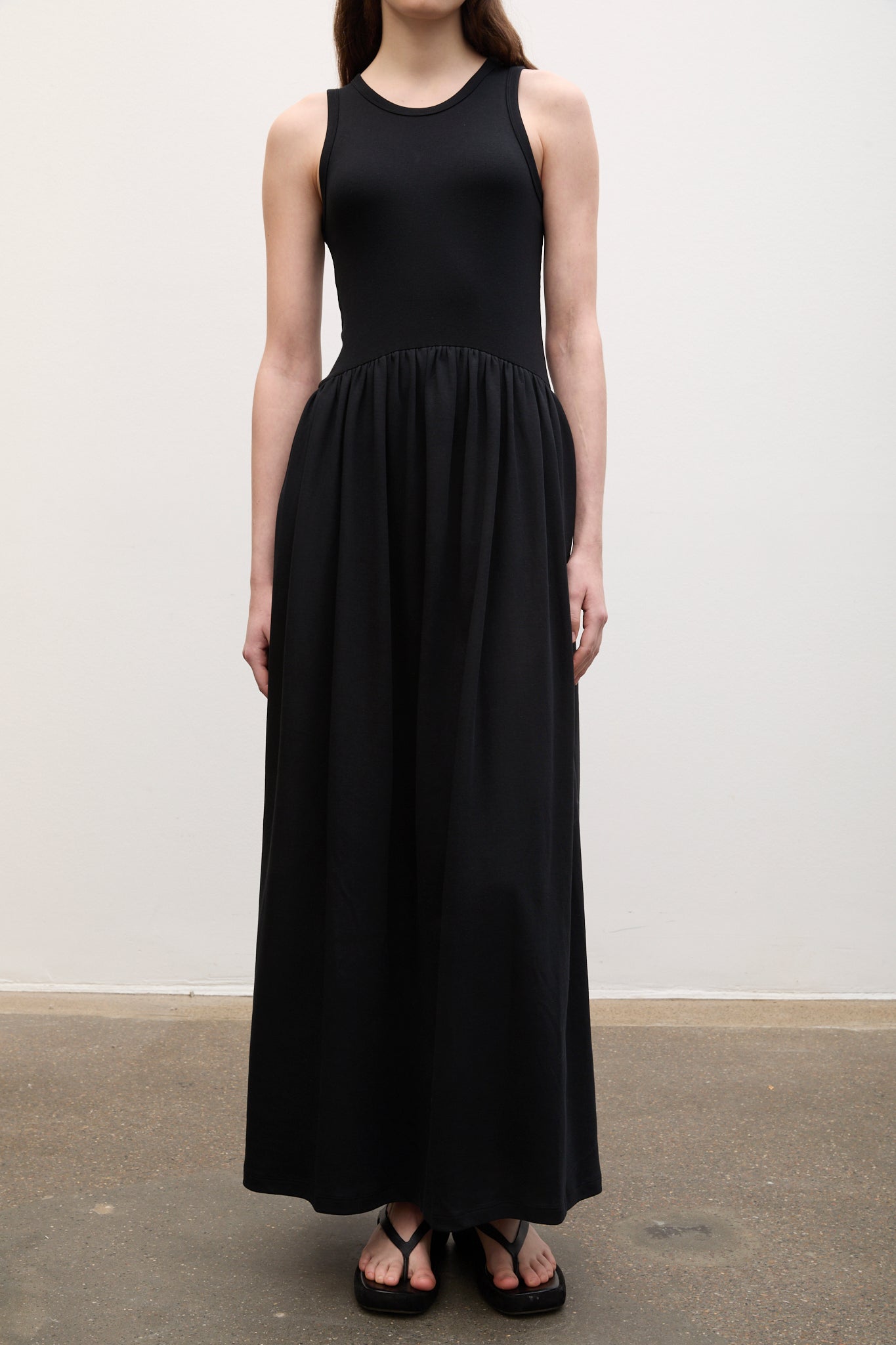 Maxi Jersey Dress Black Kjoler
