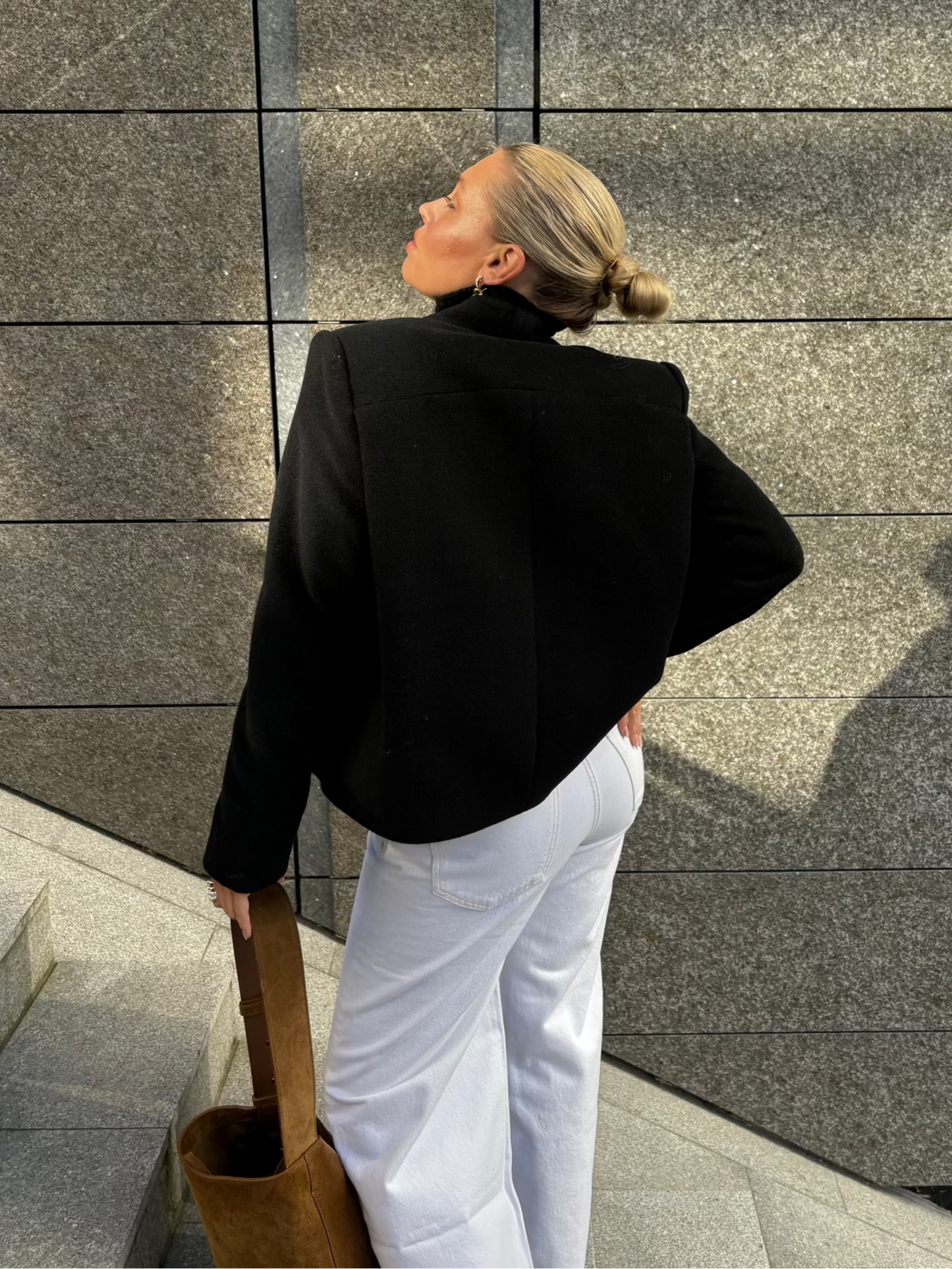 Short Curved Jacket Black Yttertøy