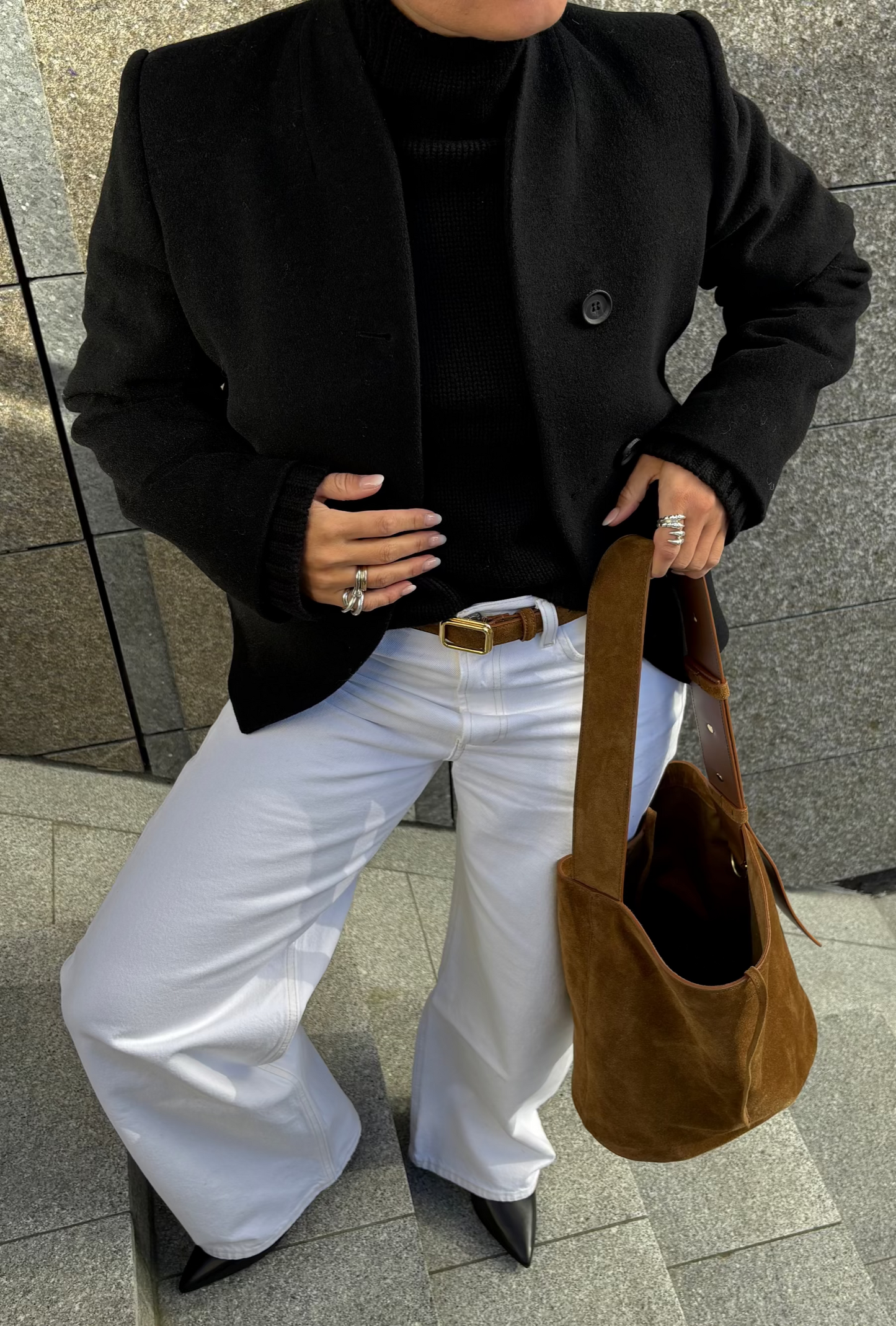 Short Curved Jacket Black Yttertøy
