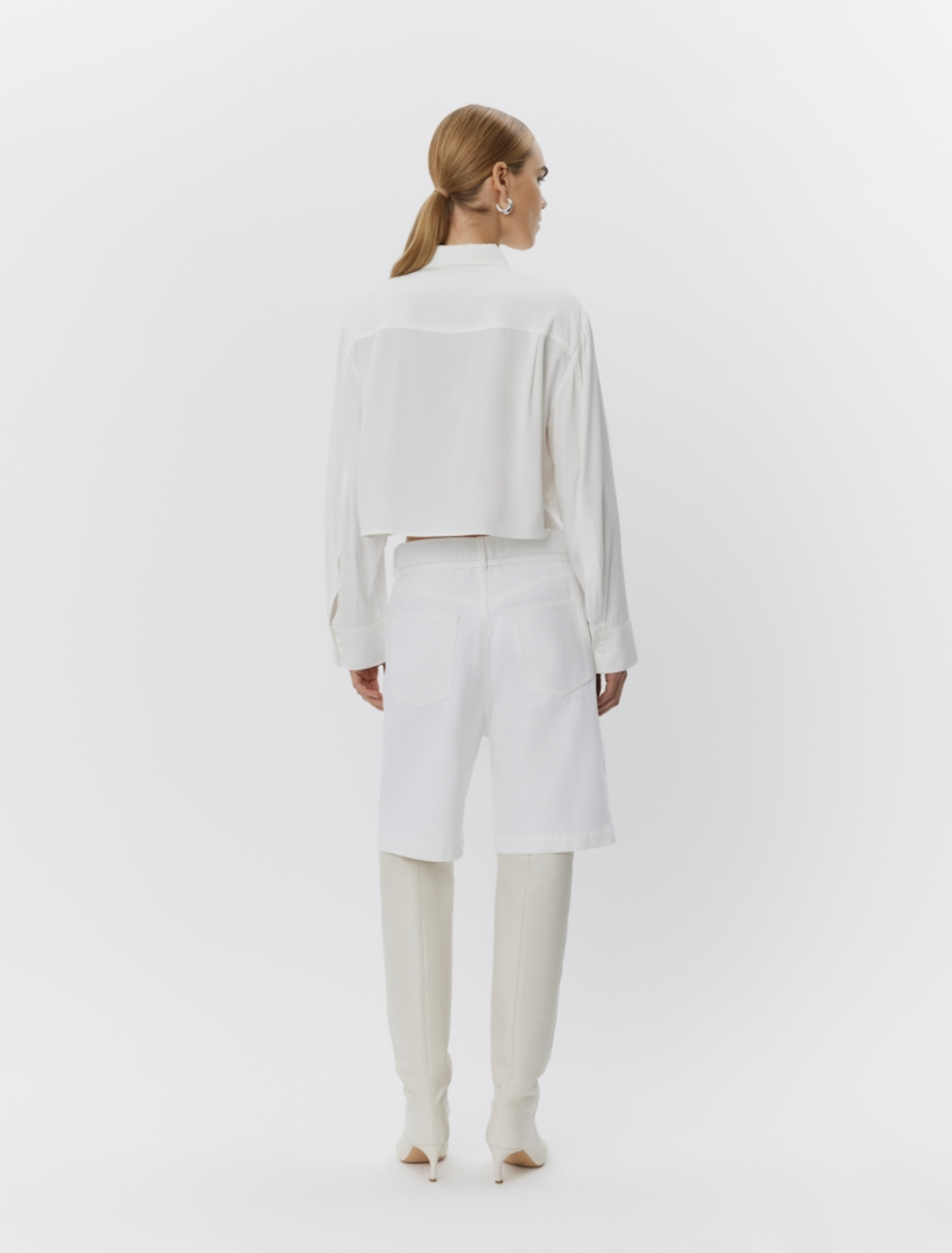 Elijah Shorts – Winter White Denim Shorts
