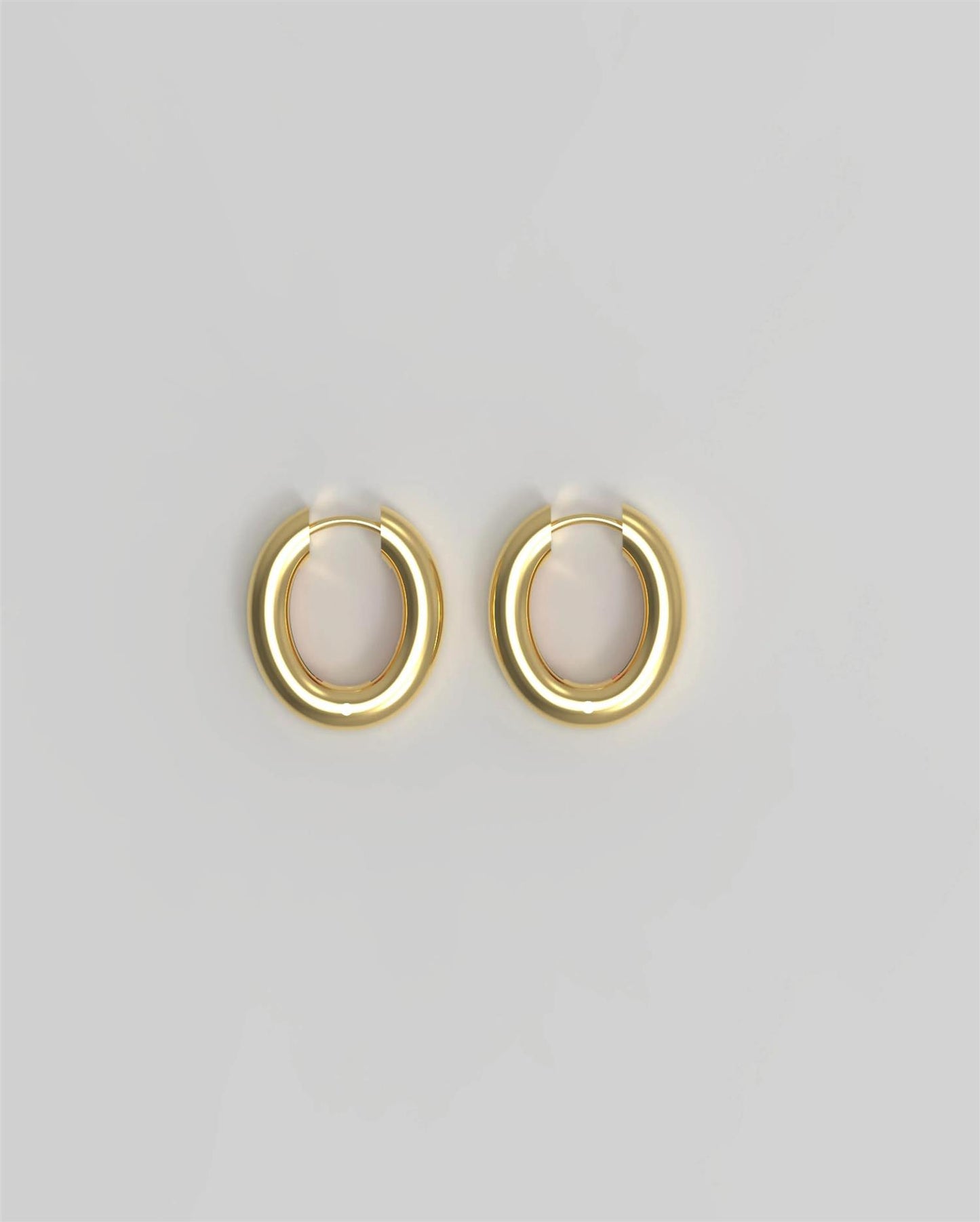 Chunky Hoop M Pleated Øredobber