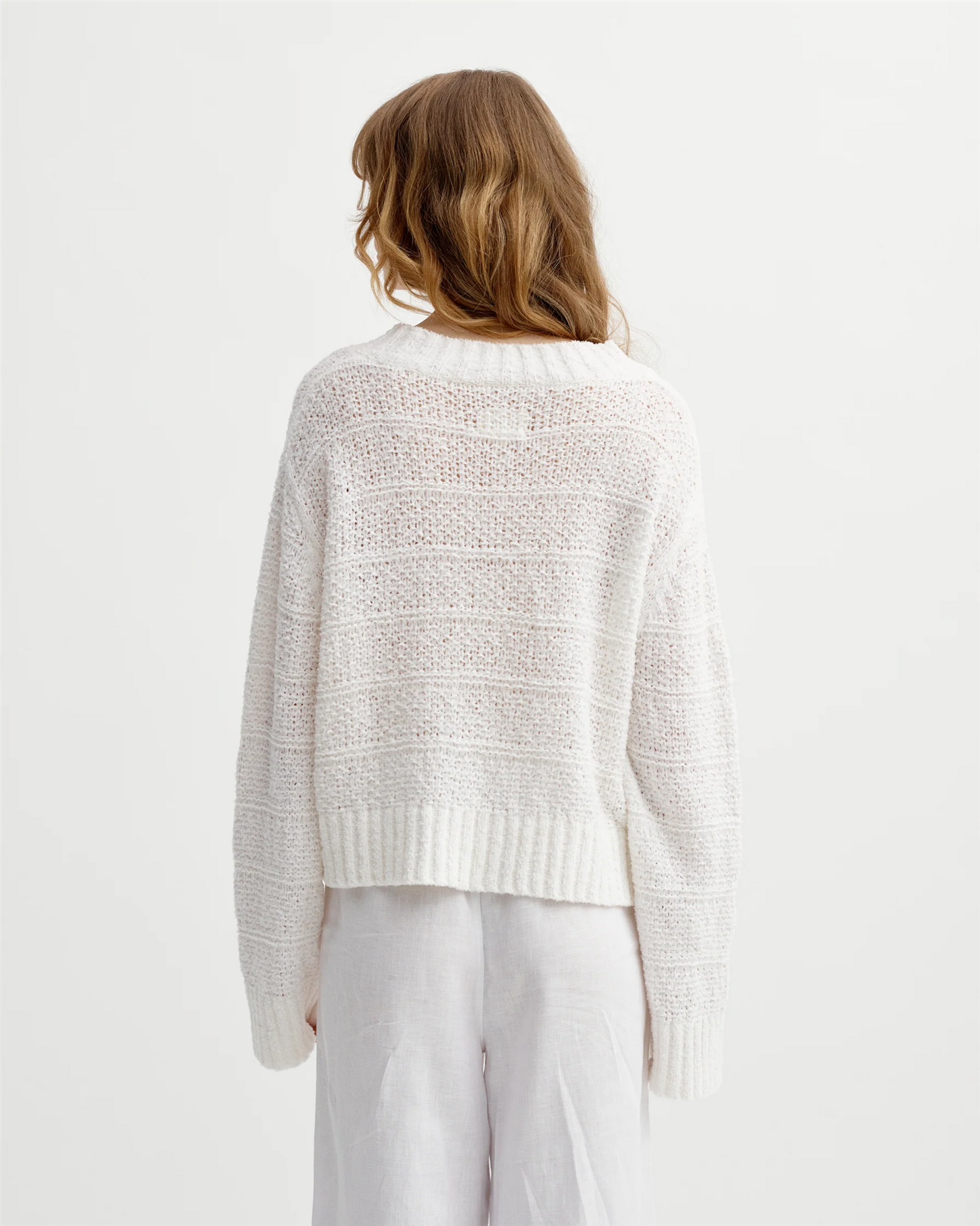 Lugano Sweater White Gensere