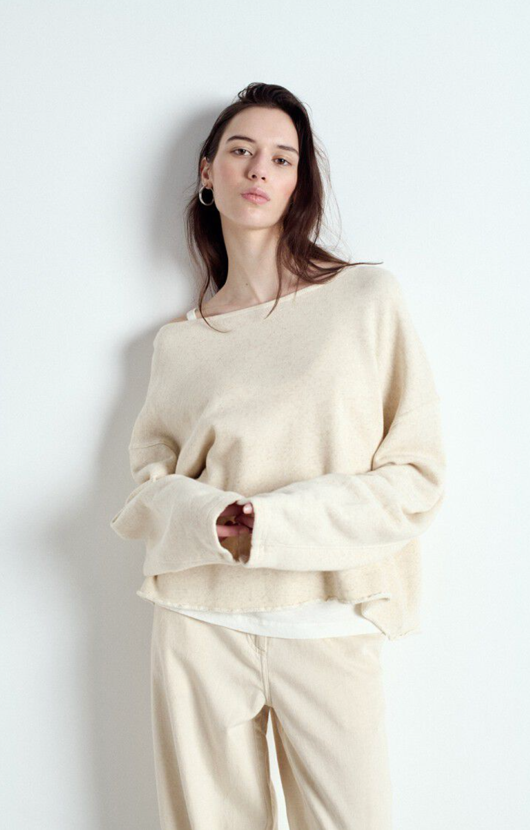 Itonay Sweater Ecru Melange Gensere