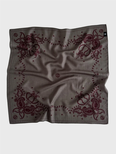 Wool Paisley Scarf Taupe