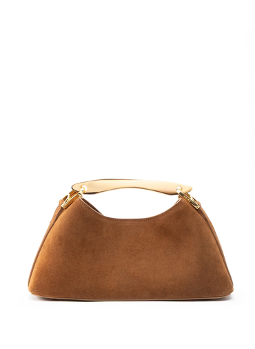 Vesker | Mini Boomerang Suede Cognac