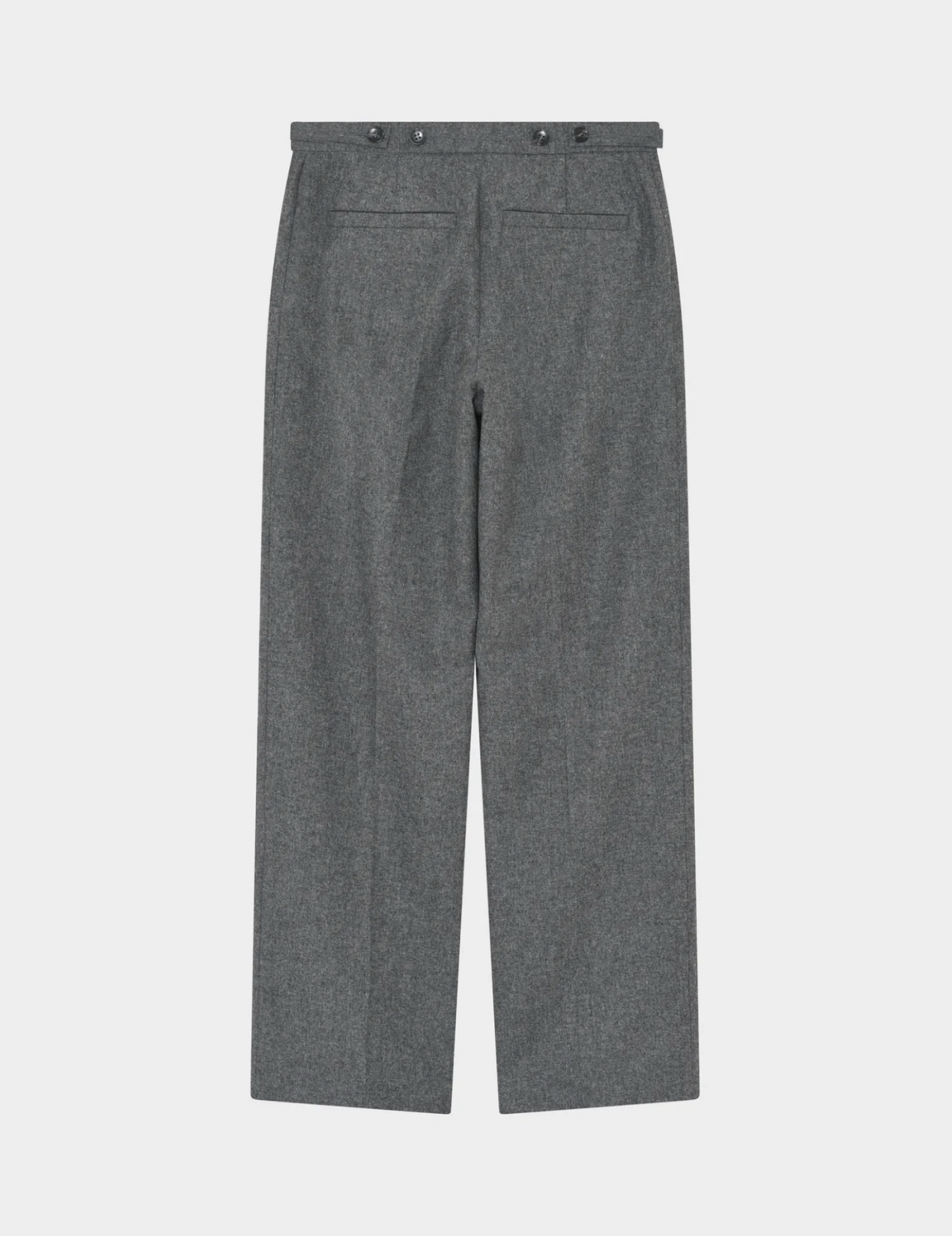 Bukser | Thalia Melange Wool Medium Grey