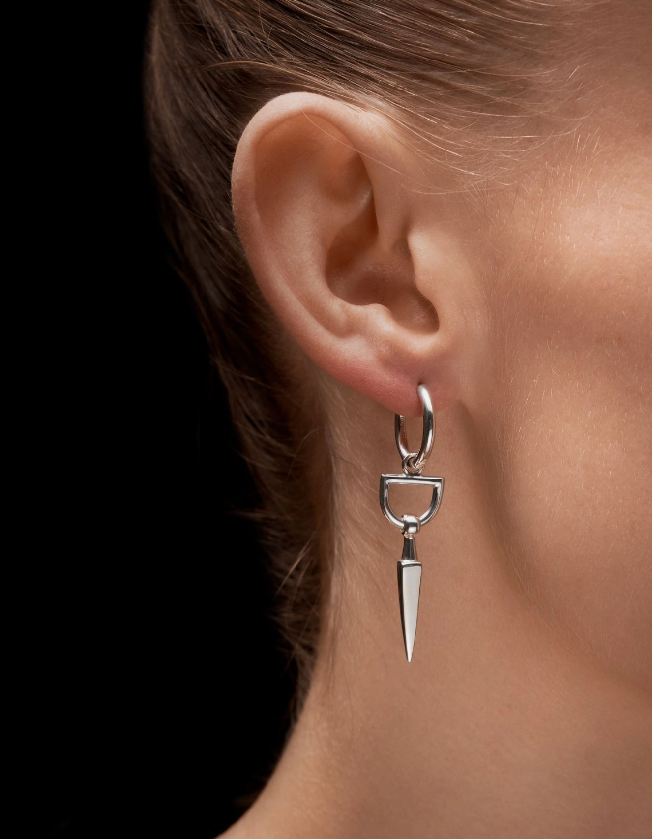 Bitten Earring Silver Øredobber