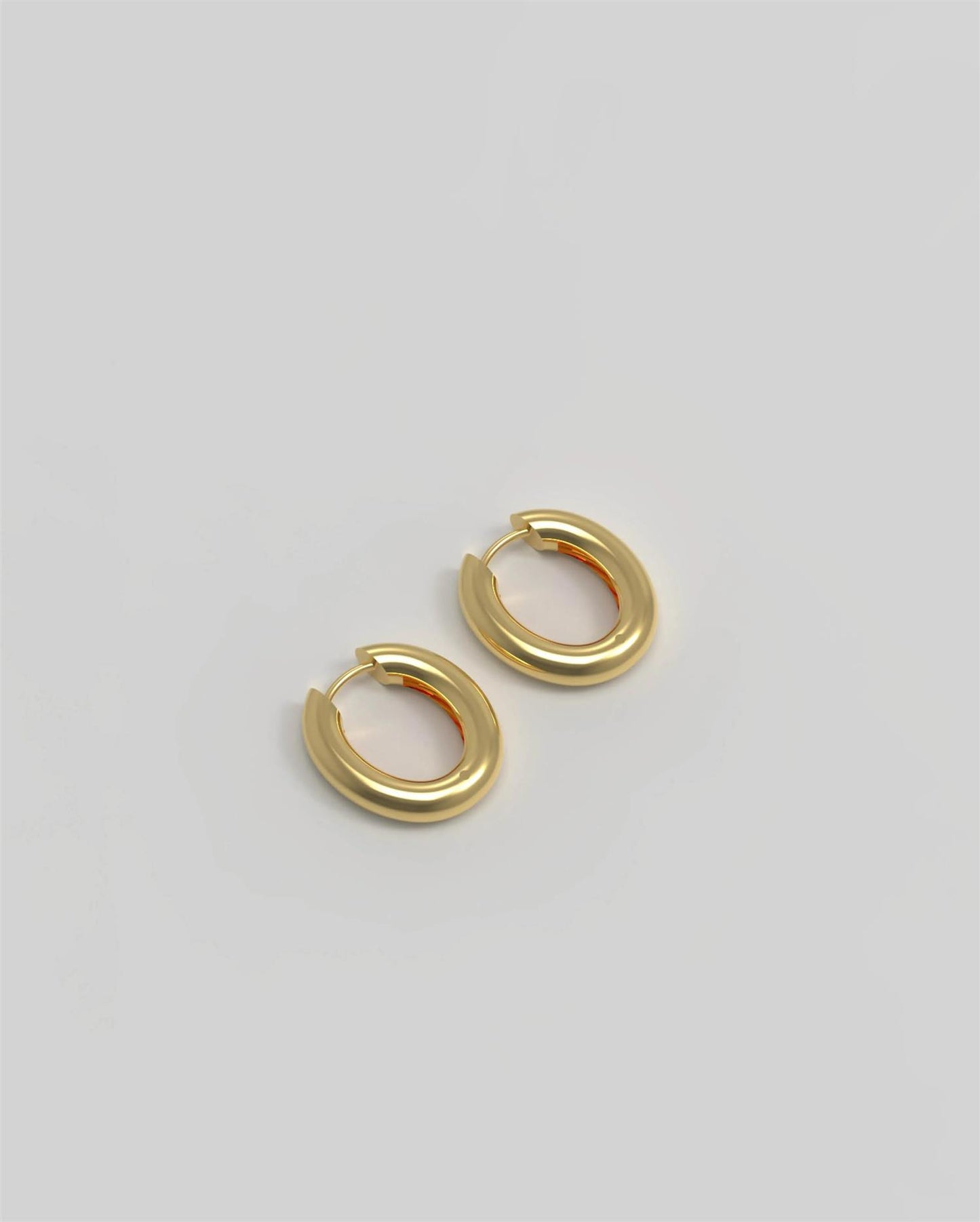 Chunky Hoop M Pleated Øredobber
