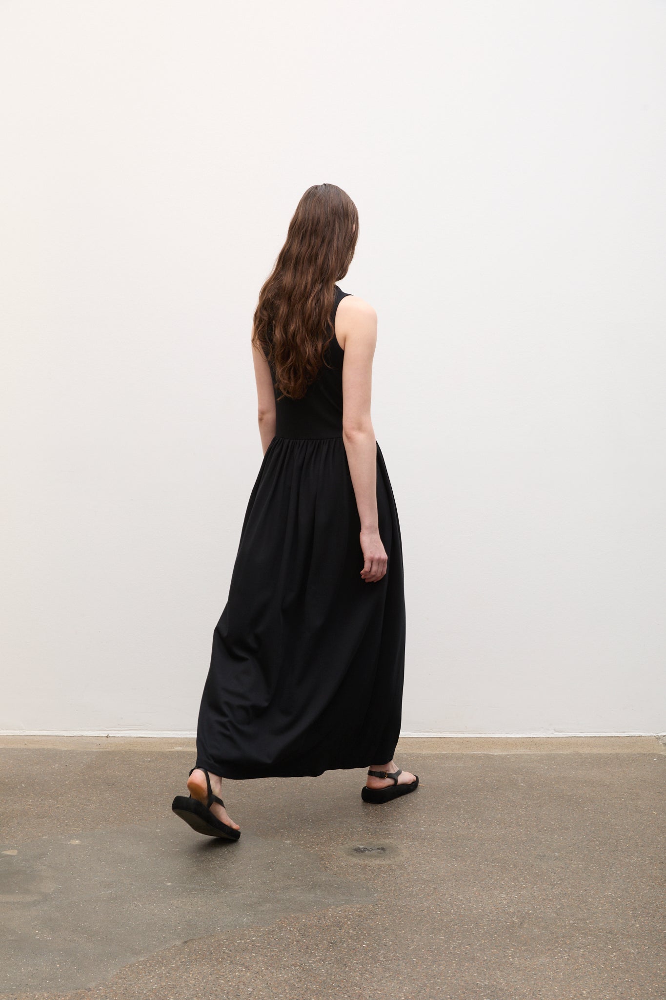 Maxi Jersey Dress Black Kjoler
