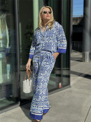 Maura Blouse Blue Majolica Bluser
