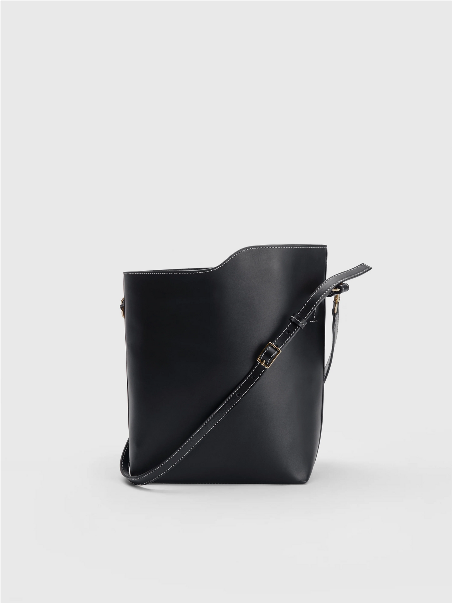 Vesker | Scafati Black Leather Tote Bag