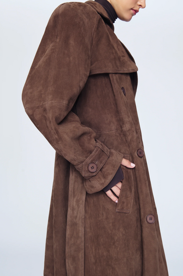 Corrin Suede Coat Coco Yttertøy
