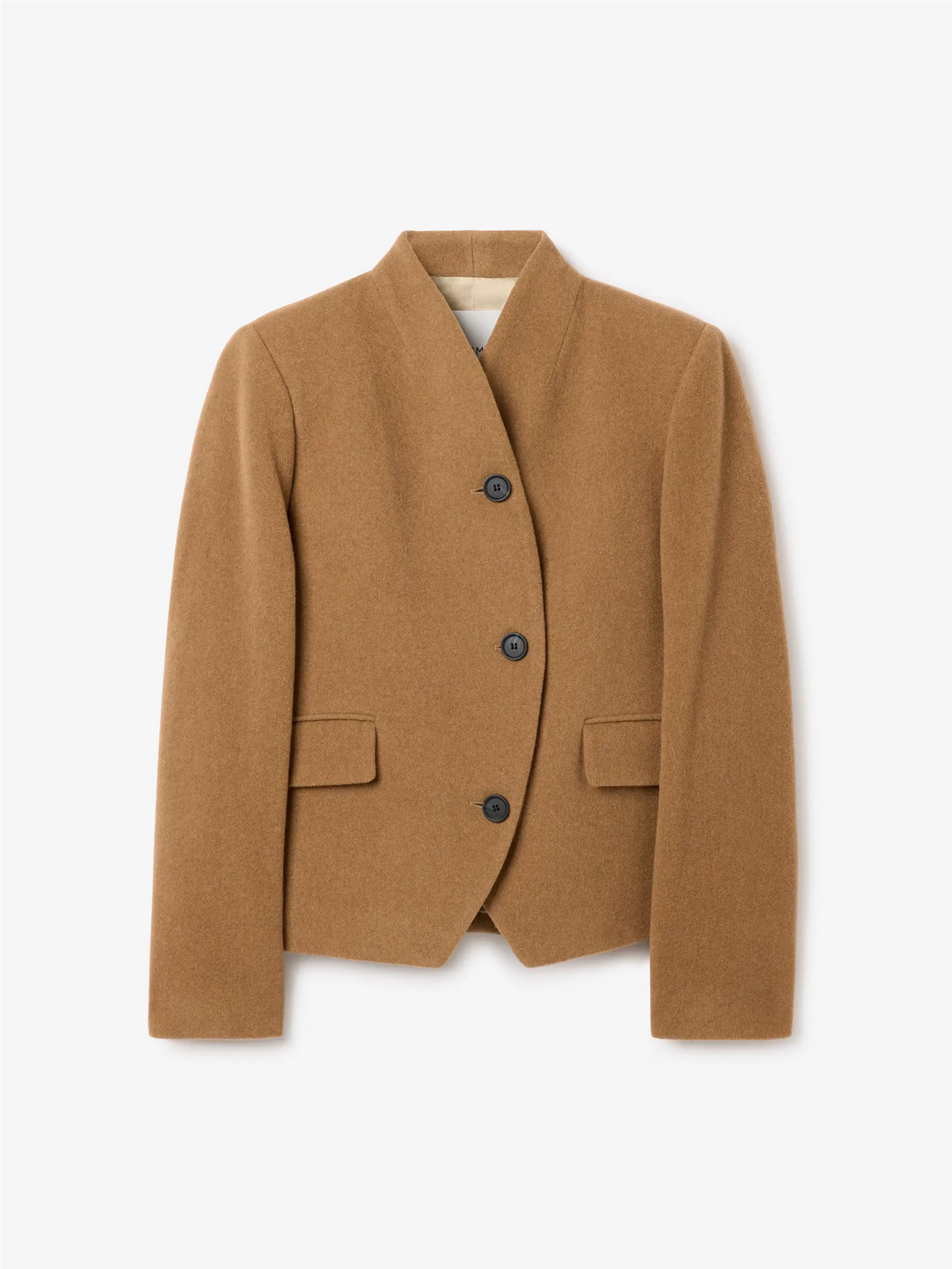Short Curved Jacket Camel