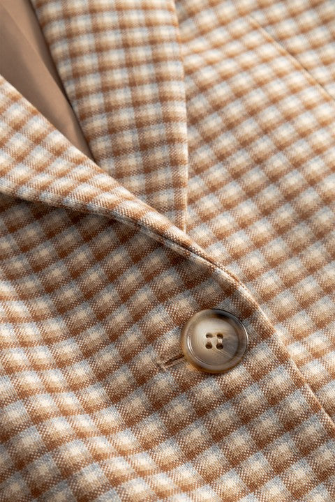 Noomi Blazer Brown Multi Check Blazere