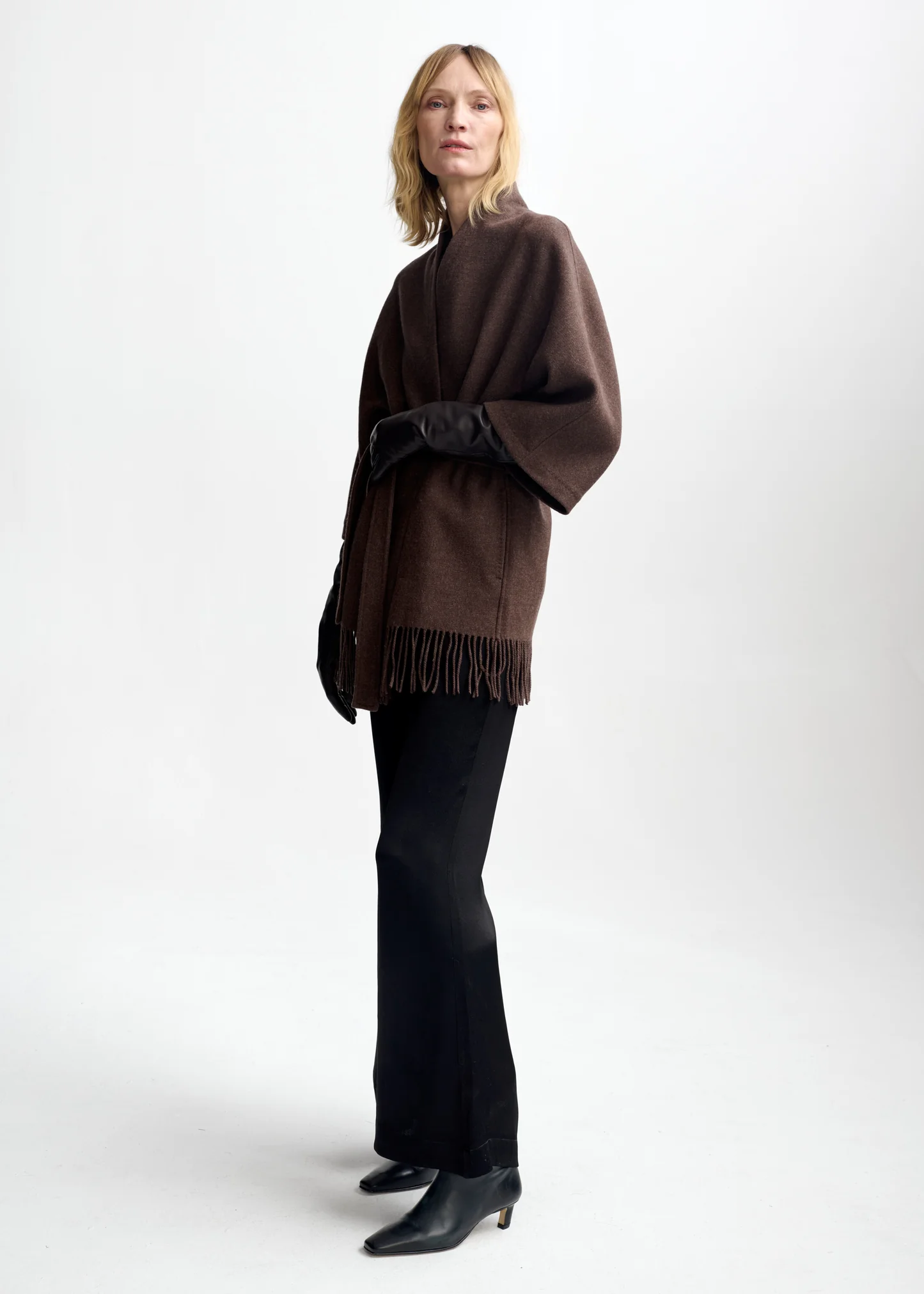 Akila Lambswool Jacket Brown Cardigans