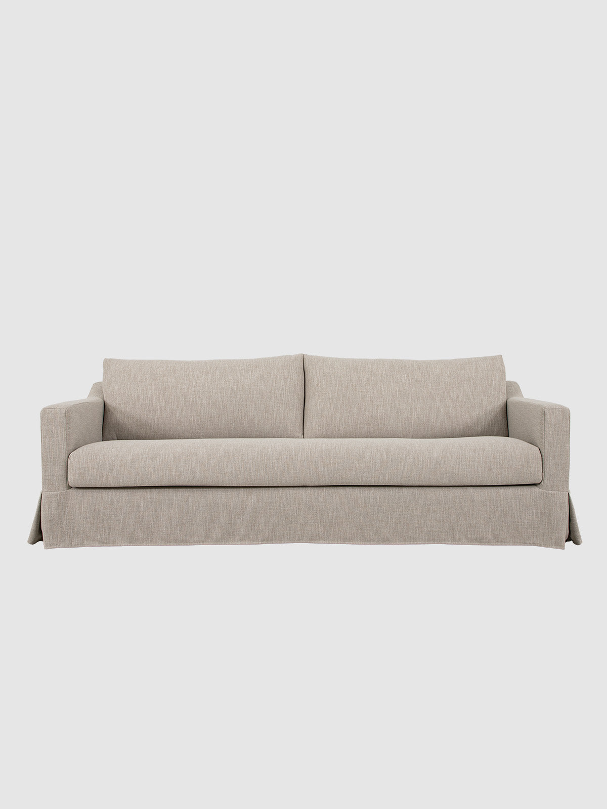 Eden Sofa 3 sits True Linen Sofa