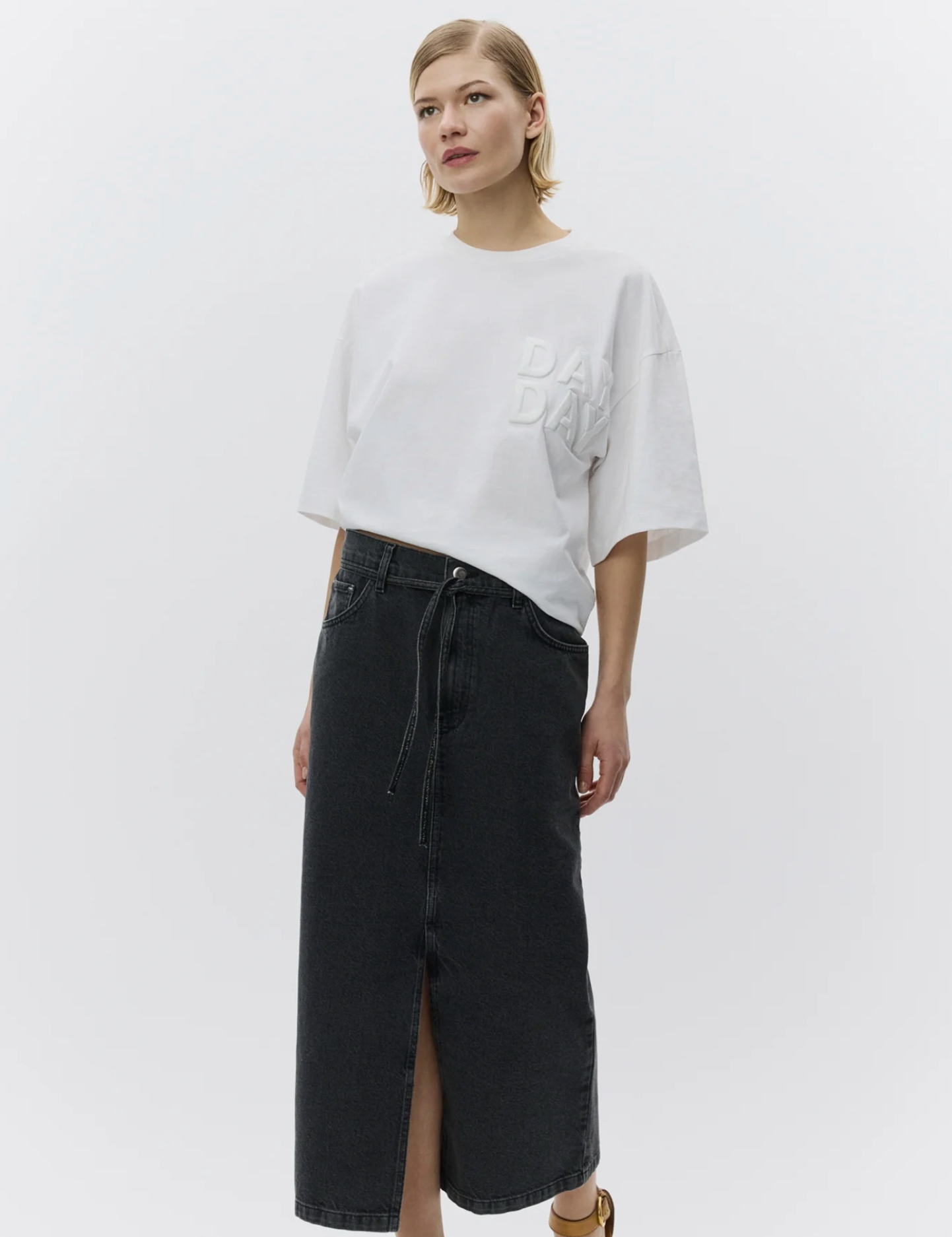 Ben - Black Denim Skirt Skjørt