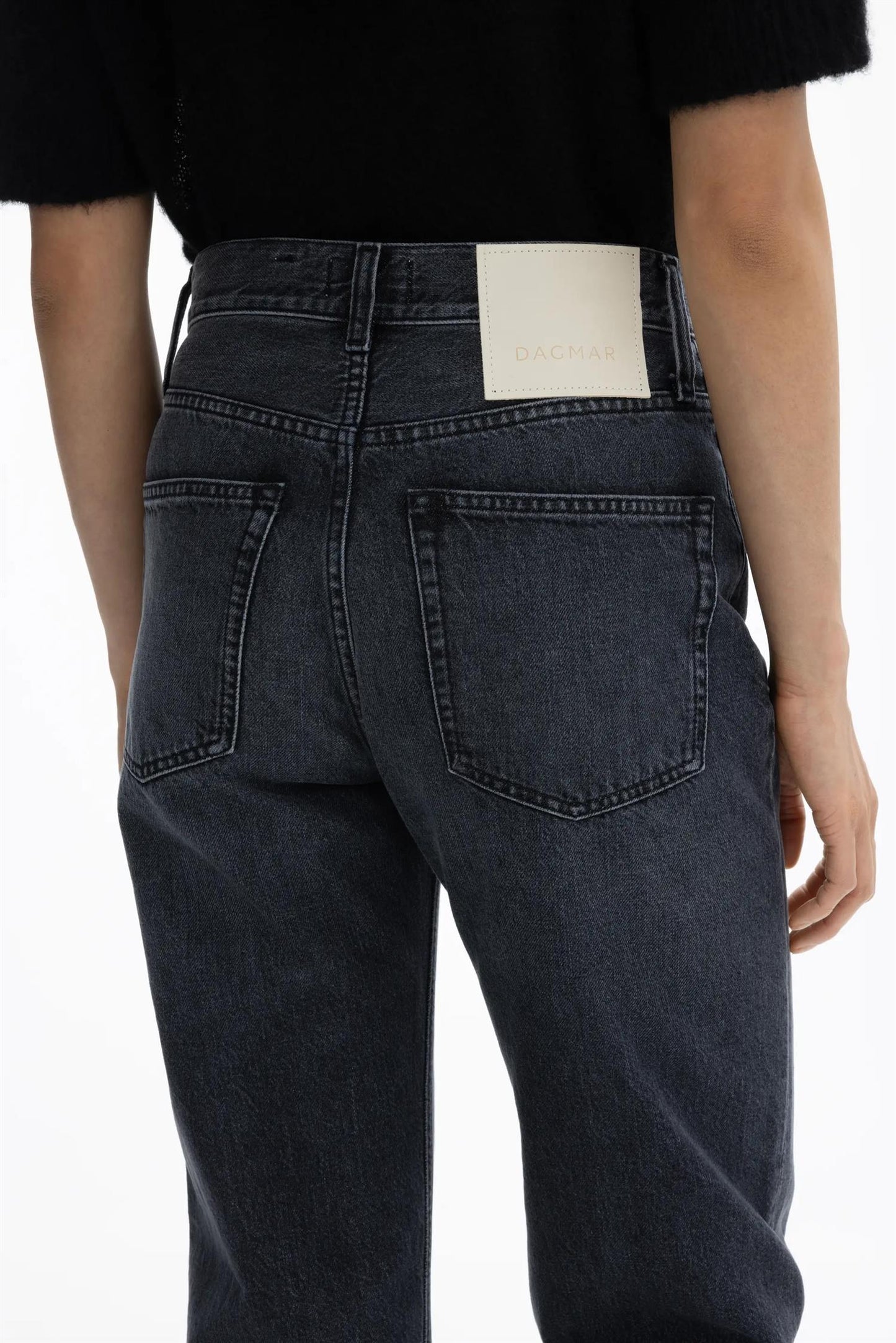 Straight Leg Denim Dark Grey Bukser