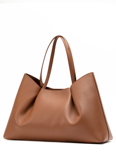 Dimple Tote Leather Cognac Vesker