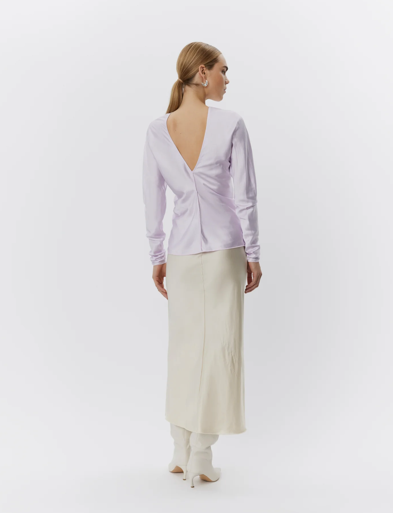 Pine - Viscose Sateen Stretch Skjørt