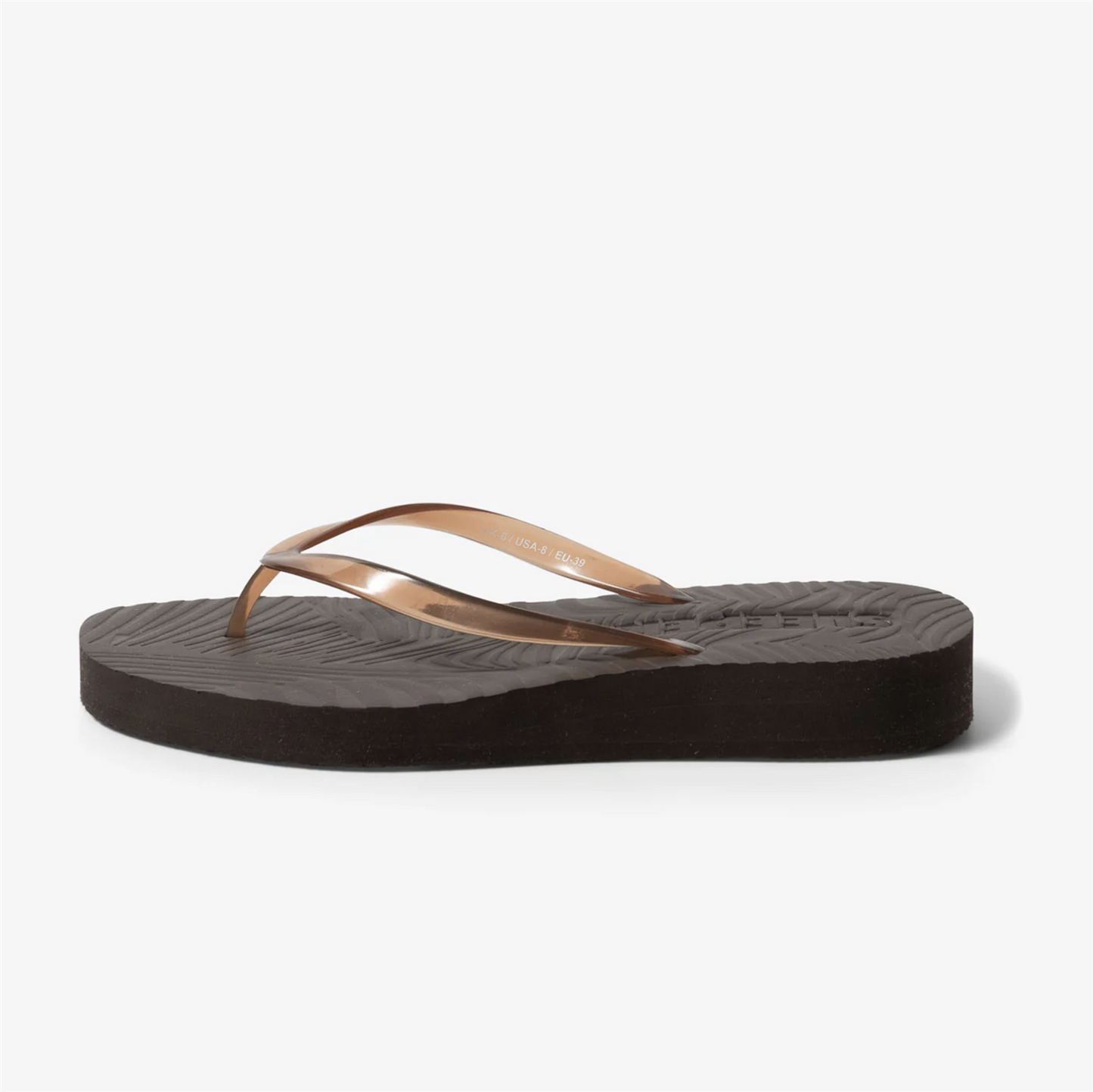 Tapered Platform Flip Flop Brown Transparent Sko