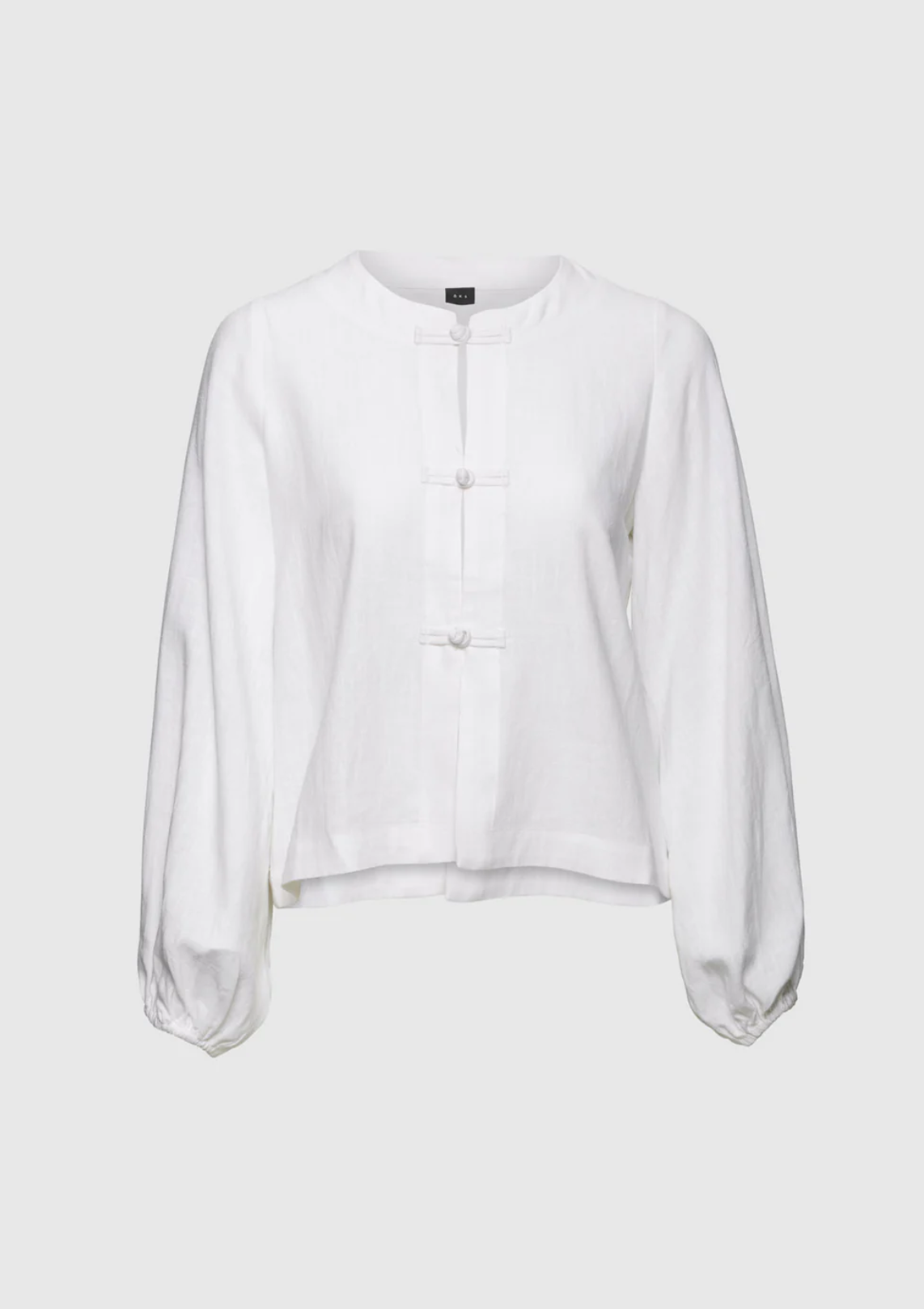 Maud Linen Top White Bluser