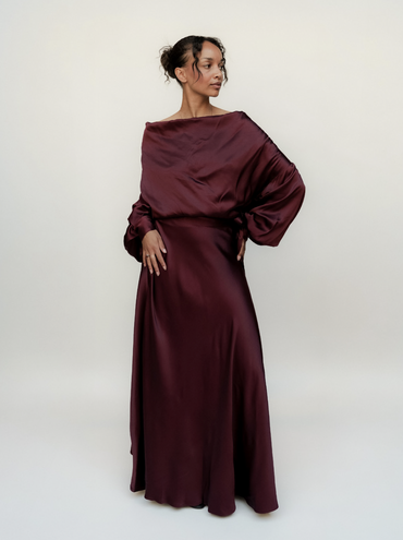 Suhail Blouse Burgundy Bluser