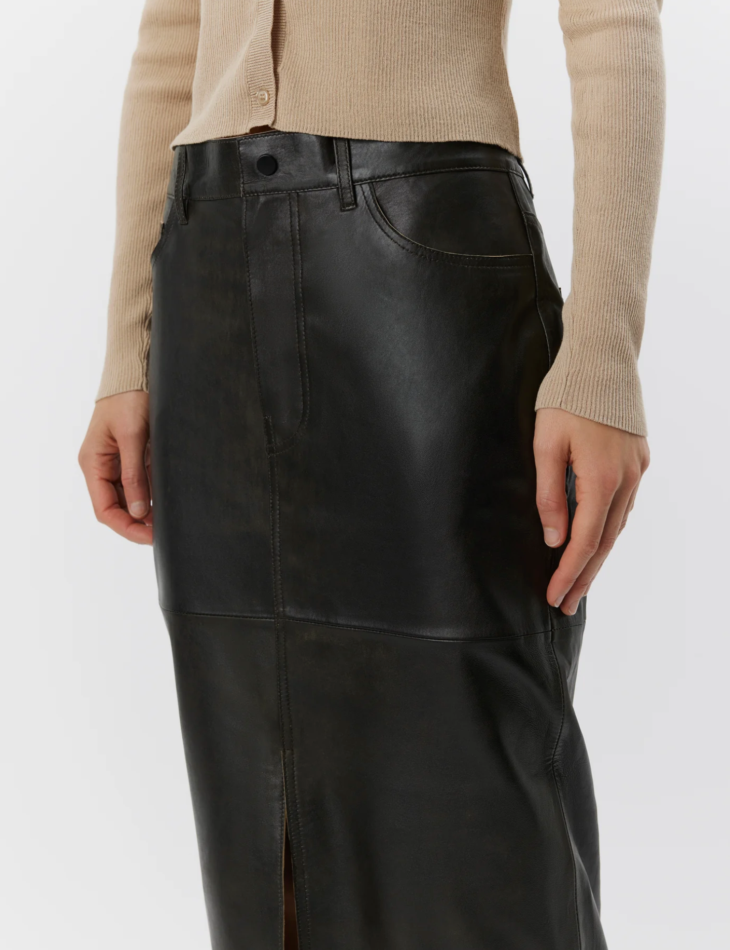 Niki - Leather Contemporary Skirt Skjørt