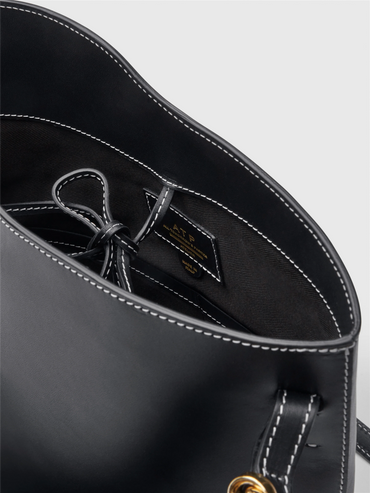 Vesker | Scafati Black Leather Tote Bag