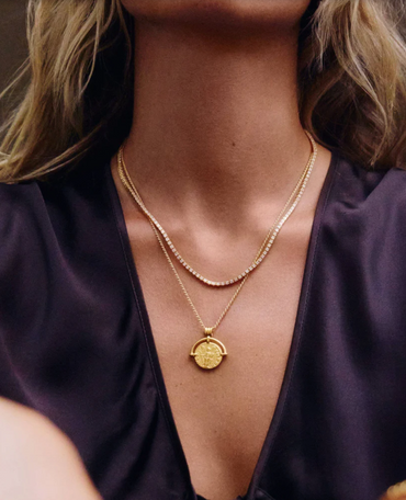 Halskjeder | Lucy Williams Medium Engravable Roman Arc Coin Necklace