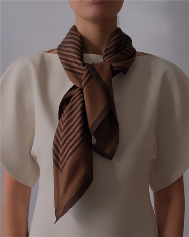 Striped Scarf Brown Skjef