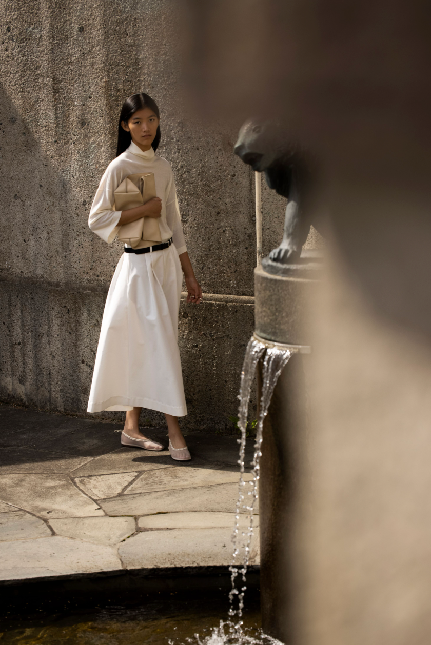 Anna Cotton Skirt White Skjørt