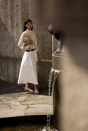 Anna Cotton Skirt White Skjørt