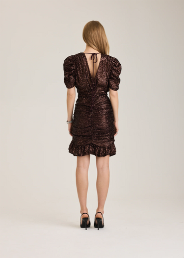 Frederikke Rv Sequin Dress Fudge Kjoler