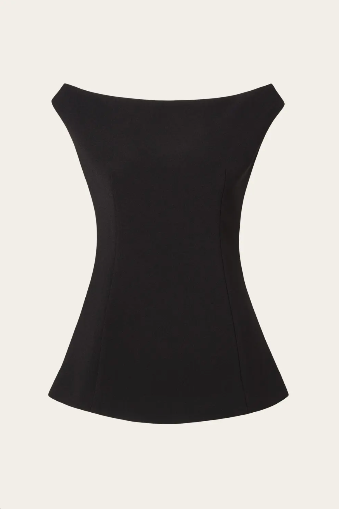 Diora Half Off Shouder Top Black Bluser