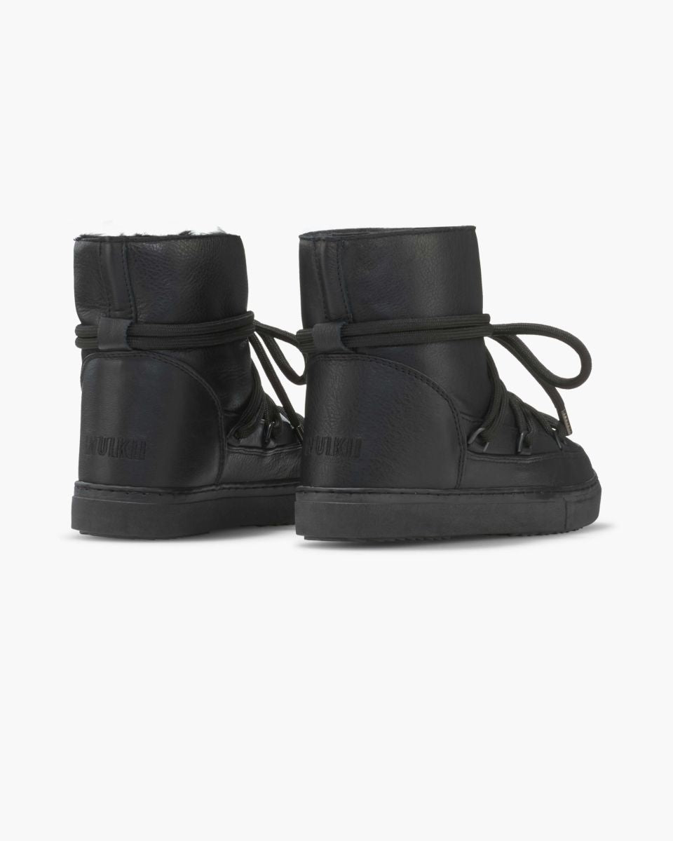 Full Leather Wedge Black Sko