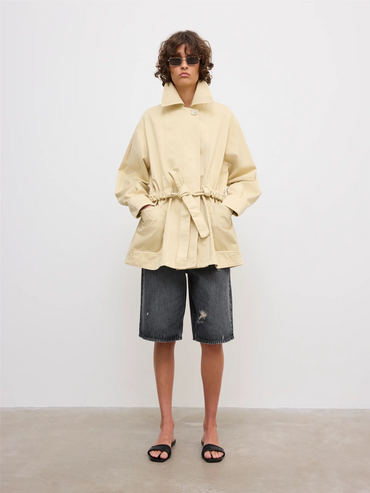 Field Cotton Jacket Almond Cream Jakker