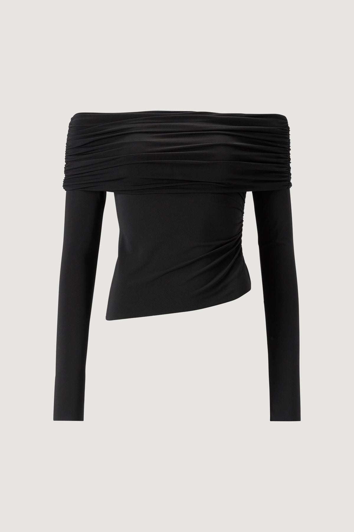 Off-shoulder Top Black Bluser