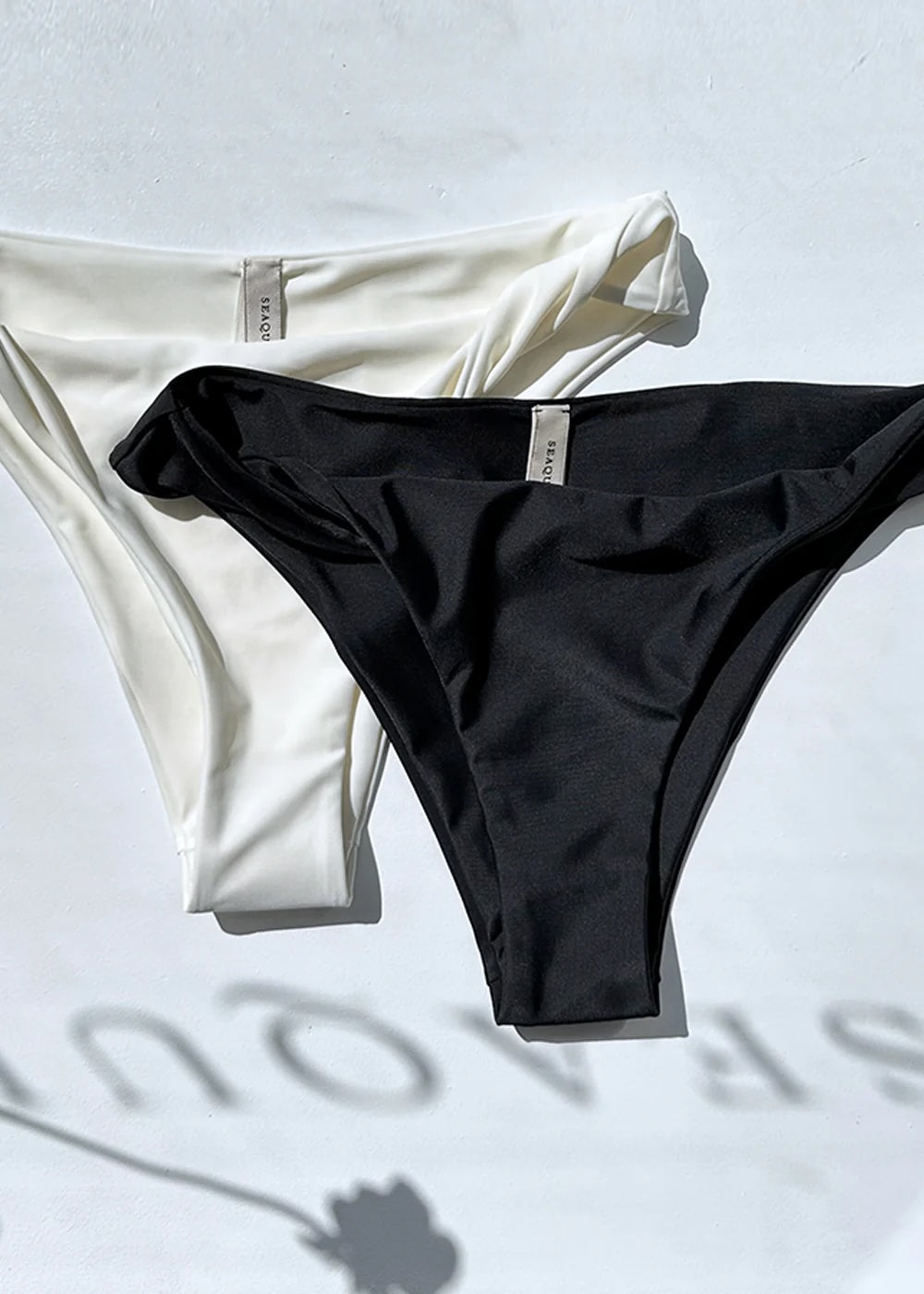 Twisted Bikini Bottoms Creme White