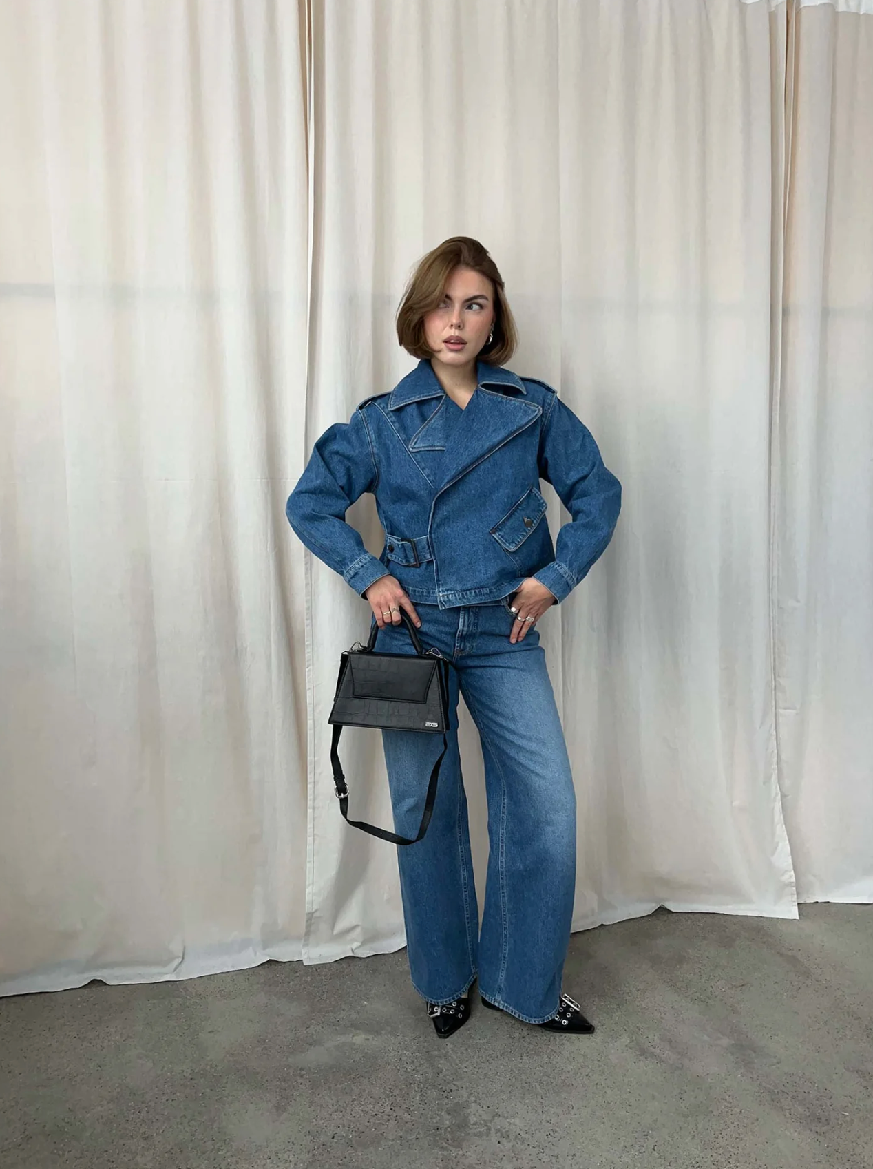 Reign Jeans Mid Blue Bukser