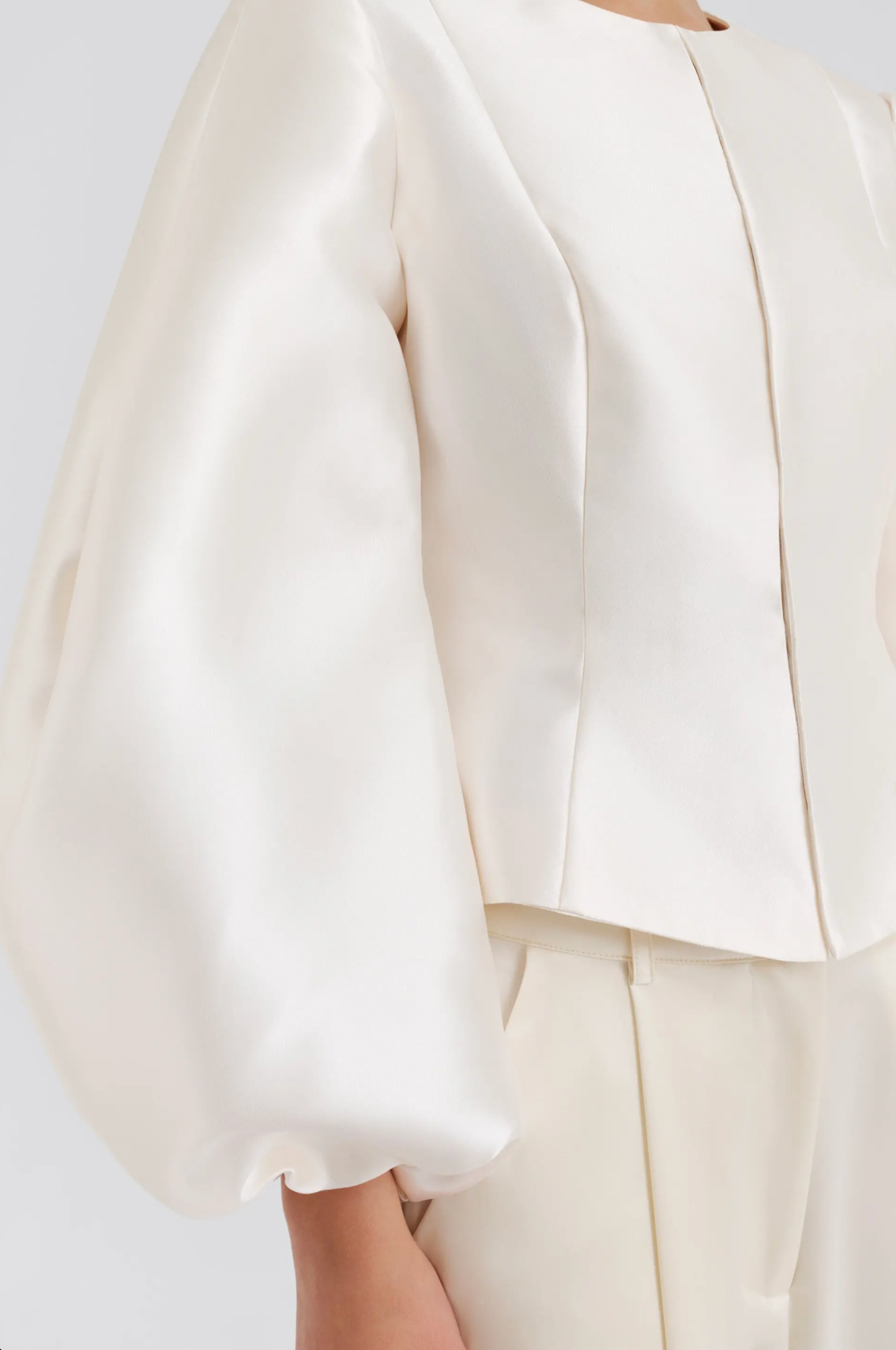 Vendela Balloon Sleeve Blouse Ivory Bluser