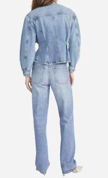 The Nipped Collarless Jacket Umbria